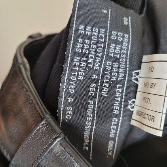 Harley Davidson Vintage 90s Leather Textile Pants High Rise Black Size 2 38/10 - Picture 14 of 16